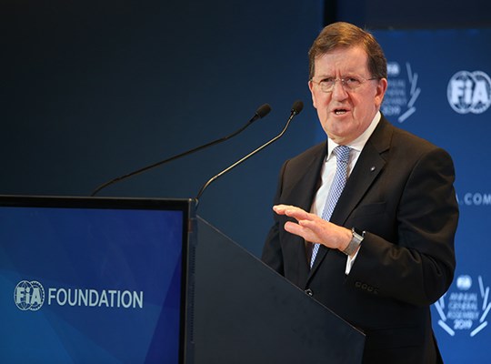 Lord Robertson at the 2019 FIA Foundation AGM