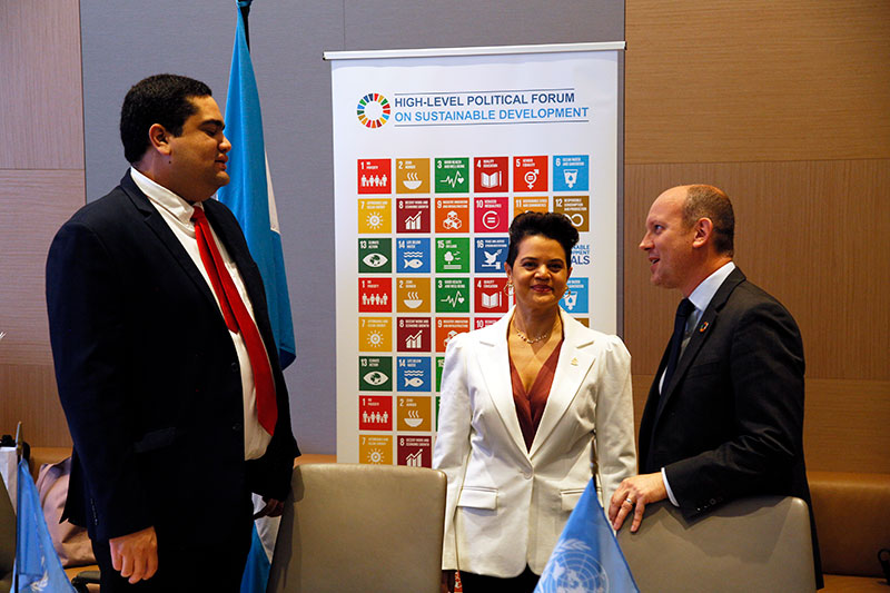 Honduran Social Development Minister Jose Carlos Cardona and Ambassador Noemi Espinoza joined the event.