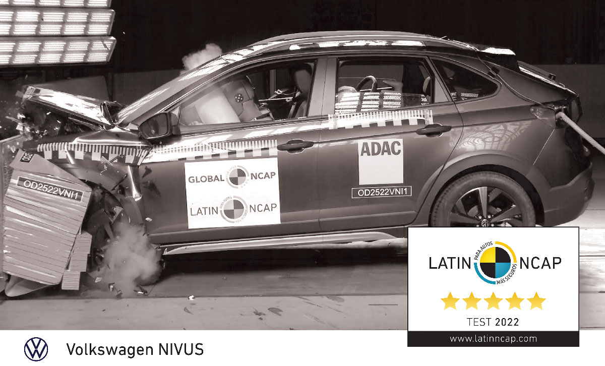 The Volkswagen Nivus achieved a five-star safety rating, only the second awarded by Latin NCAP under its new protocols.