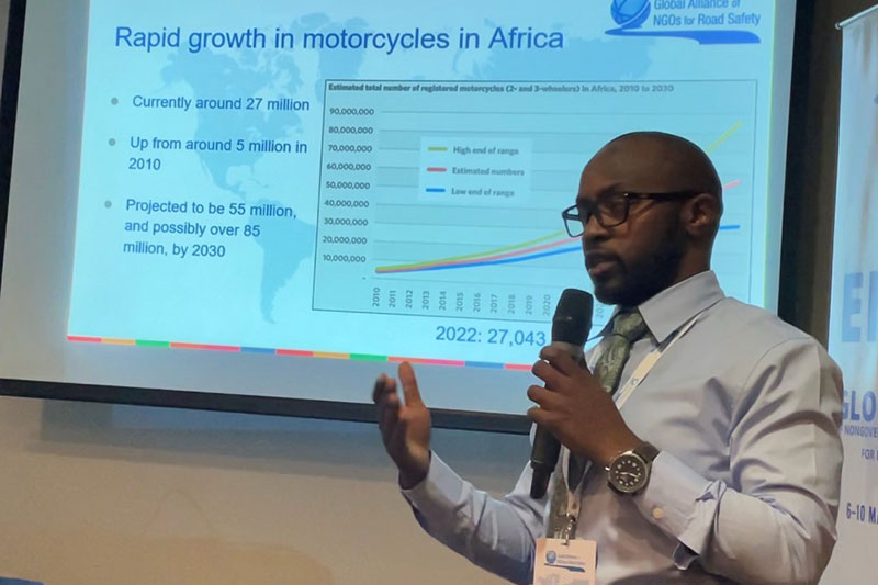 Amend’s Simon Kalolo presents data from the Wheels of Change Report.