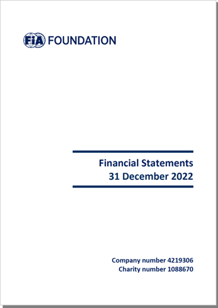FIA Foundation Financial Statements 2022